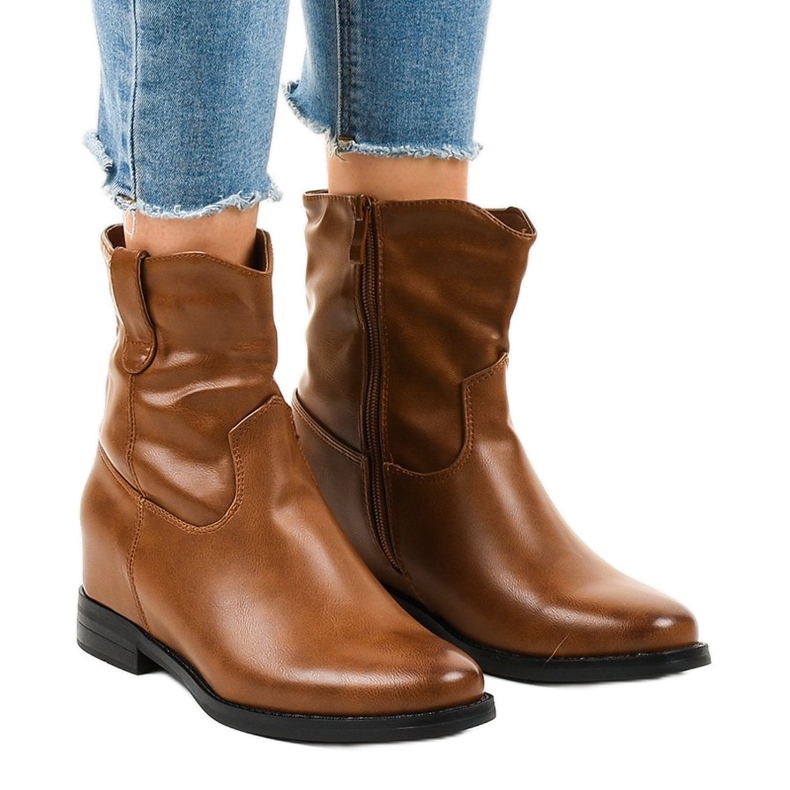 Stivali da cowboy marroni caldi G-7607 marrone