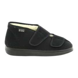 Dr.Orto Befado calde ciabatte da uomo con velcro, pu 986M011, nere nero