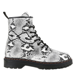 Stivali imbottiti Snake DJH01-1 bianco nero