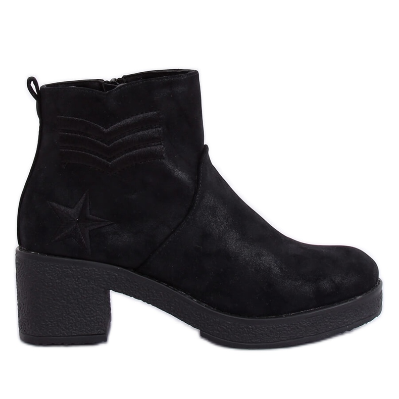 Stivali neri con tacco largo K1822701 Negro nero