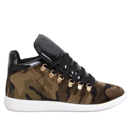 Sneakers in velluto K1834206 Camuflaje multicolore verde