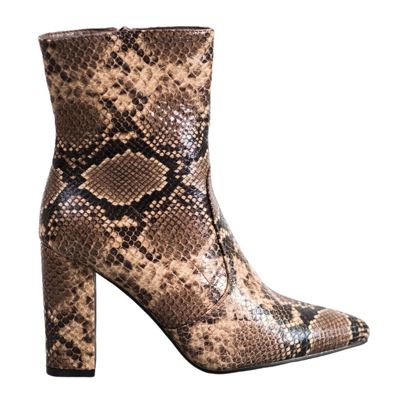 Seastar Stivaletto con stampa serpente marrone multicolore