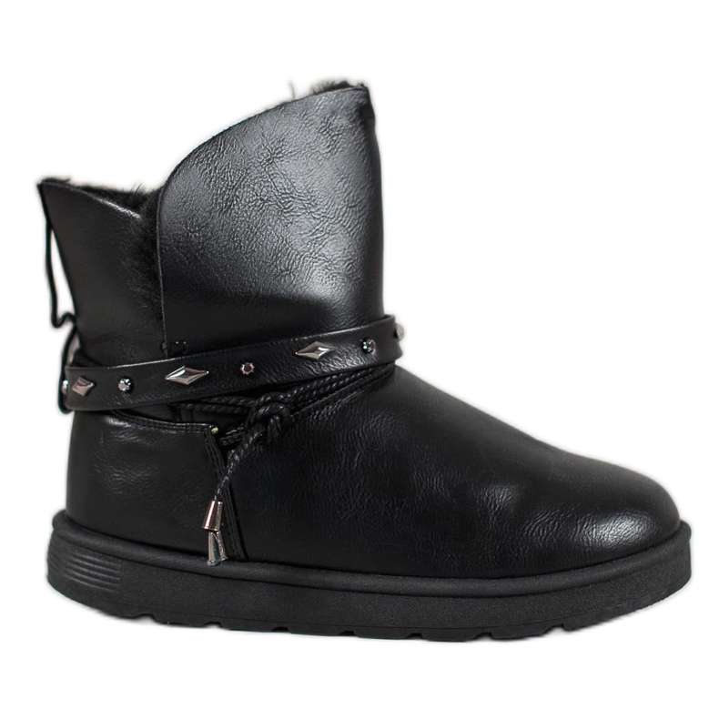 SHELOVET Mukluki Con Ecopelle nero