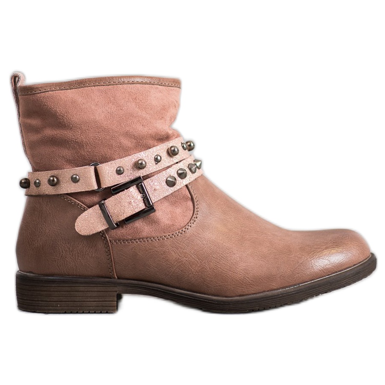 SHELOVET Stivaletti rosa con strass