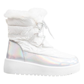 Bella Paris Stivali da neve alla moda bianca