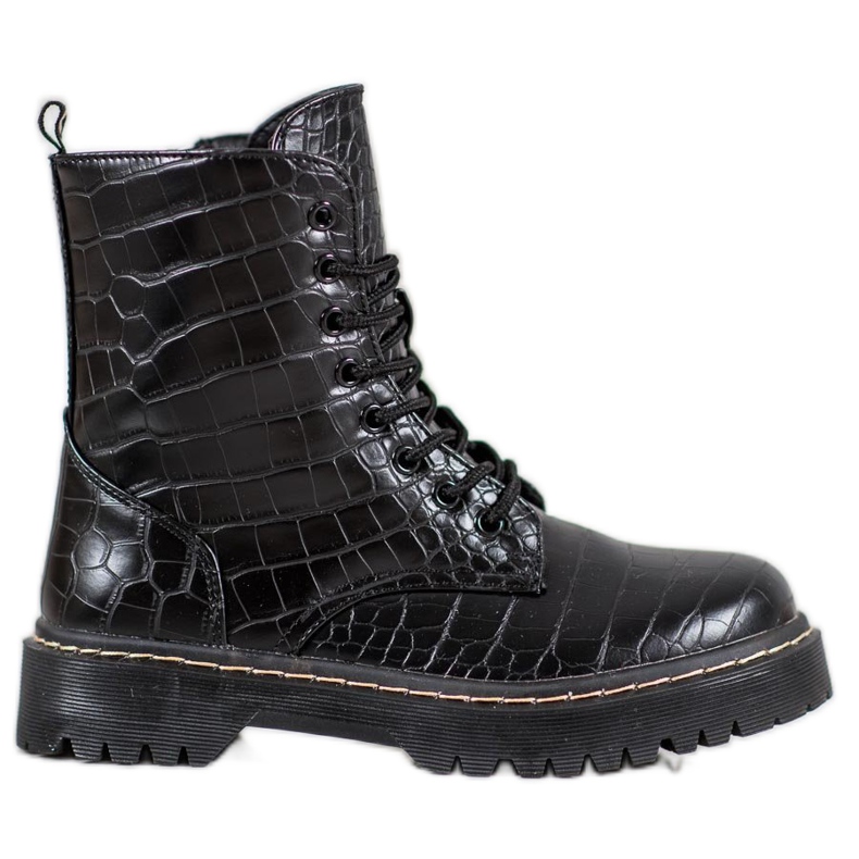 SHELOVET Lavoratori alla moda con ecopelle nero