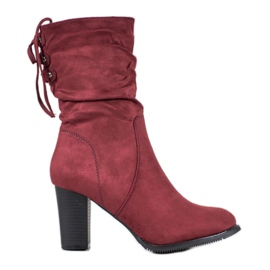 J. Star Stivali alti e marroni rosso