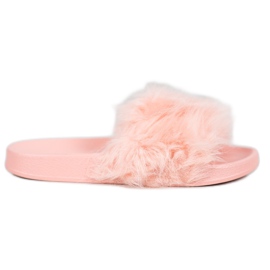 SHELOVET Pantofole In Gomma Con Pelliccia rosa