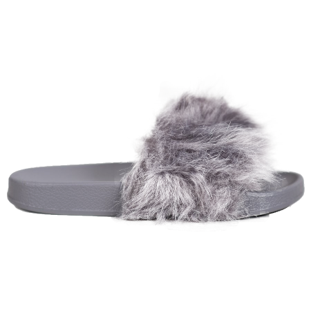SHELOVET Pantofole In Gomma Con Pelliccia grigio