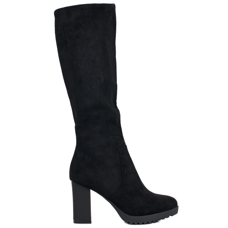 SHELOVET Stivali in pelle scamosciata nero