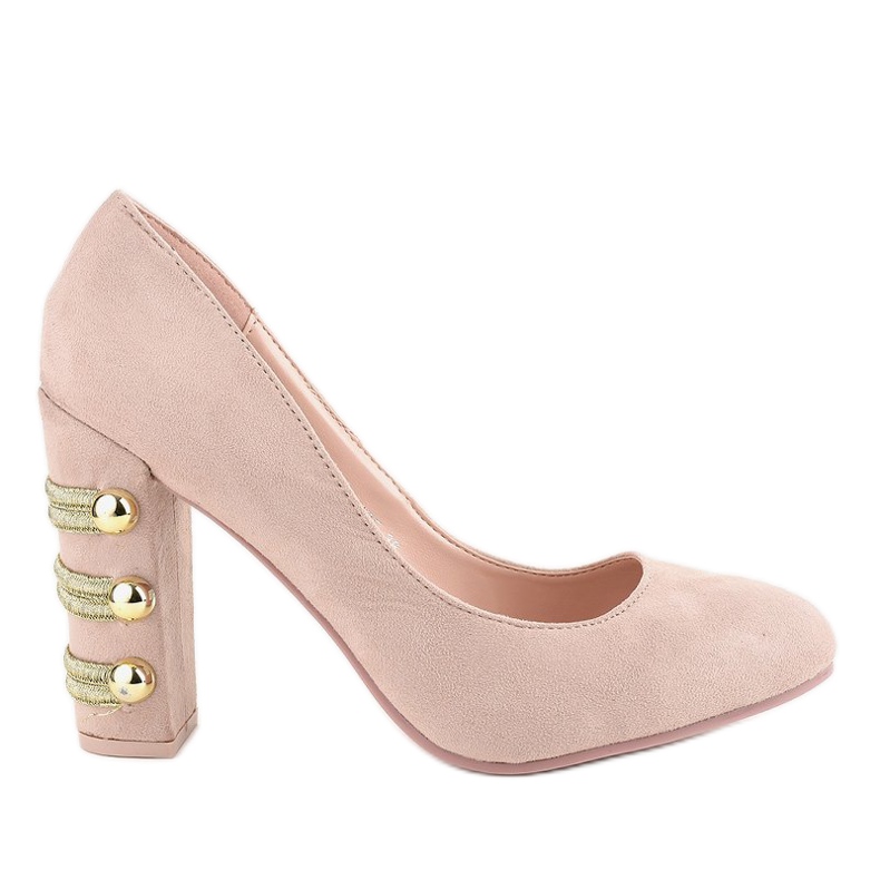 Décolleté in camoscio beige DD59P
