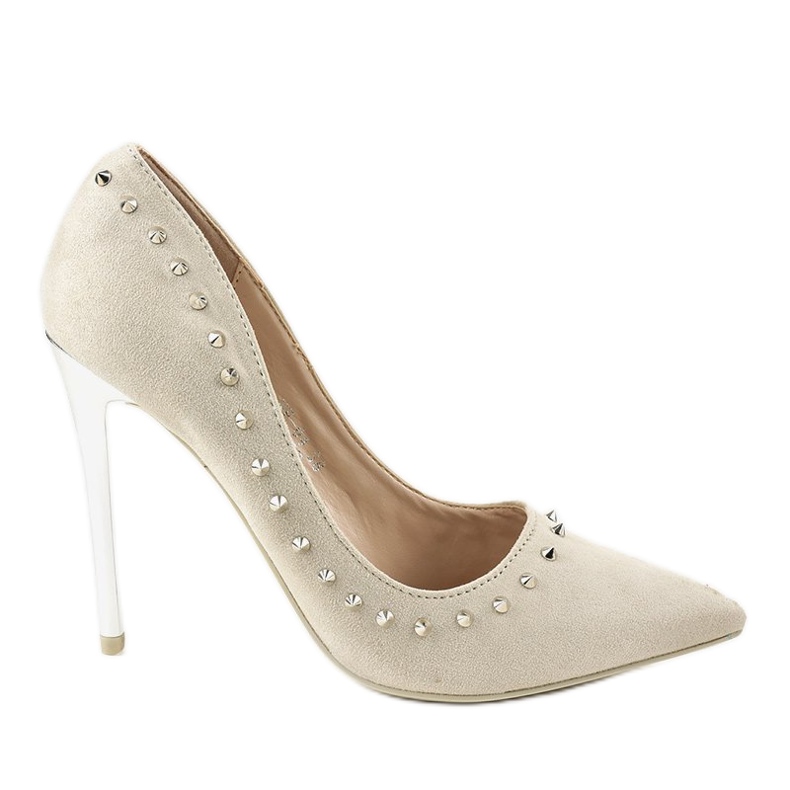 Décolleté beige su tacco NF-04