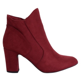 Stivali bordeaux con tacco alto K1809810 Burdeos rosso