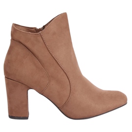 Stivali beige con tacco alto K1809810 Taupe