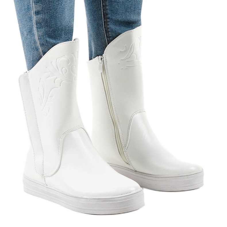 Sneakers bianche stivali isolati HX5187-5 bianca