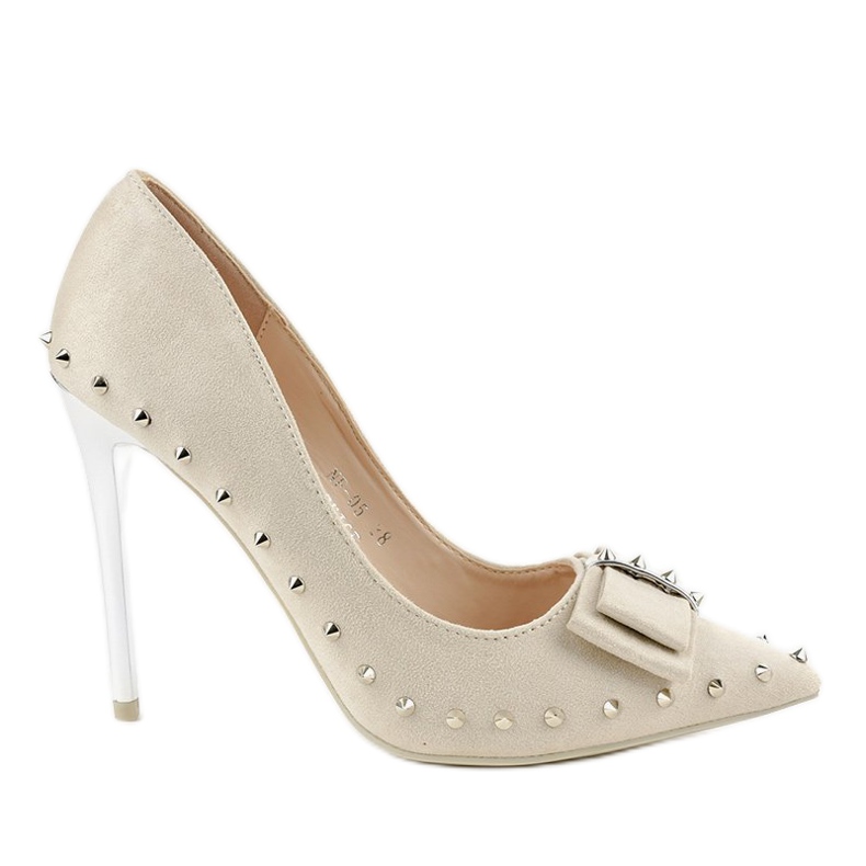Décolleté beige su tacco NF-05