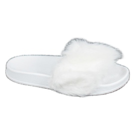 SHELOVET Pantofole In Gomma Con Pelliccia bianca