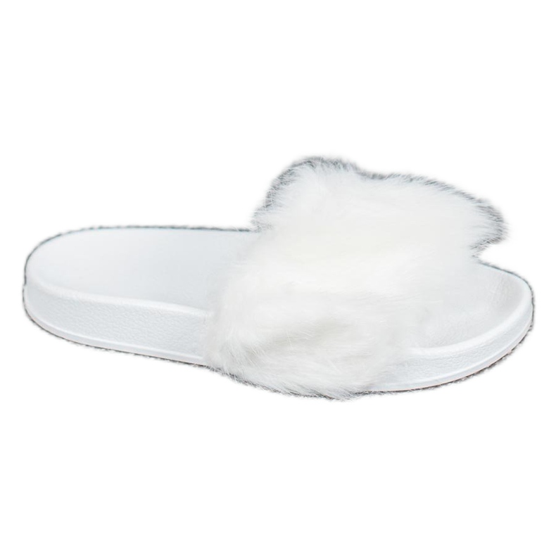 SHELOVET Pantofole In Gomma Con Pelliccia bianca