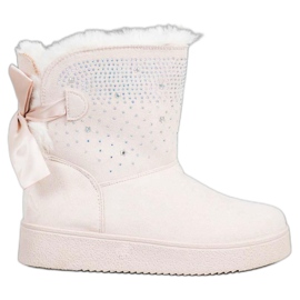 SHELOVET Mukluki con cristalli marrone