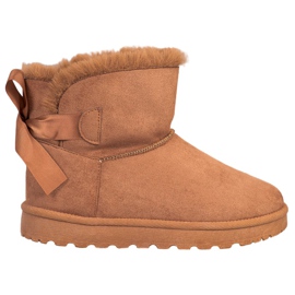 SHELOVET Mukluki caldo con fiocco marrone