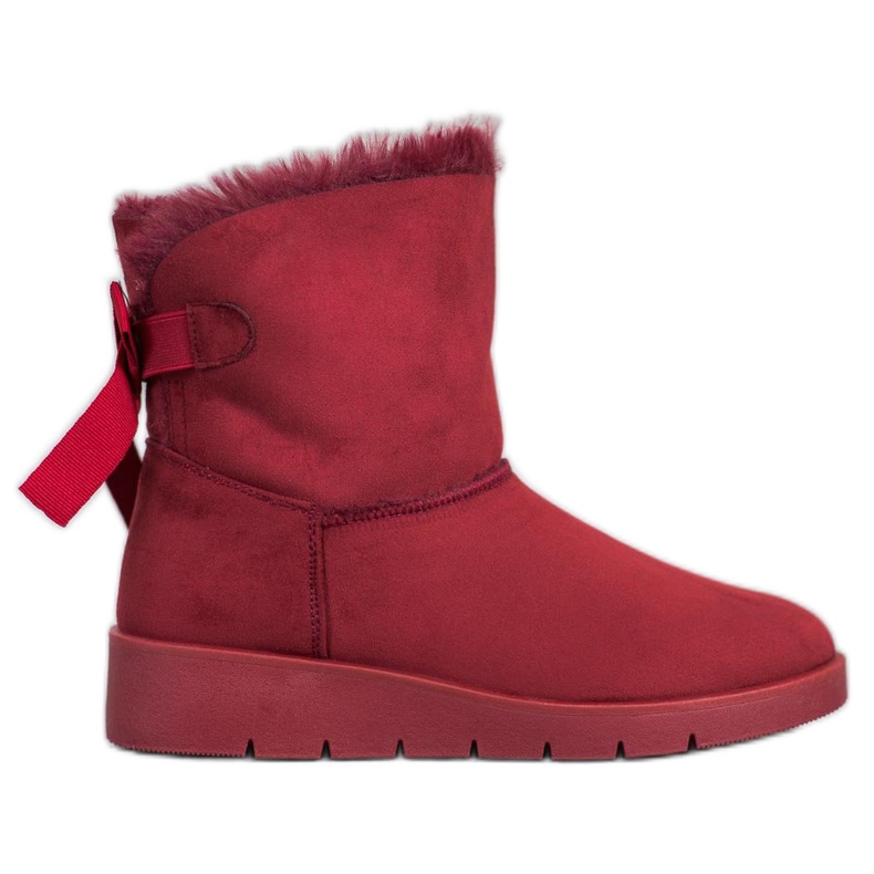 SHELOVET Mukluki marrone sulla piattaforma rosso