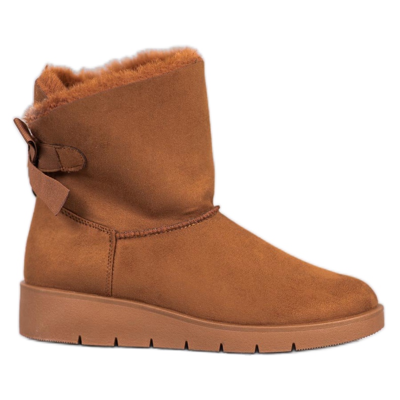 SHELOVET Camel Mukluki sulla piattaforma marrone