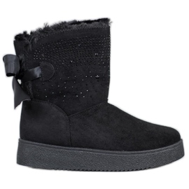 SHELOVET Mukluki con cristalli nero
