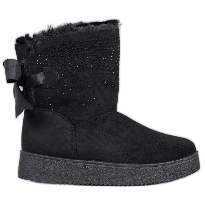 SHELOVET Mukluki con cristalli nero