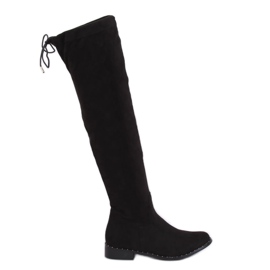 Stivali in camoscio nero QT04P Black II Quality