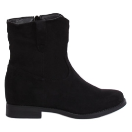 Stivali neri su una zeppa nascosta G-7605 Black nero