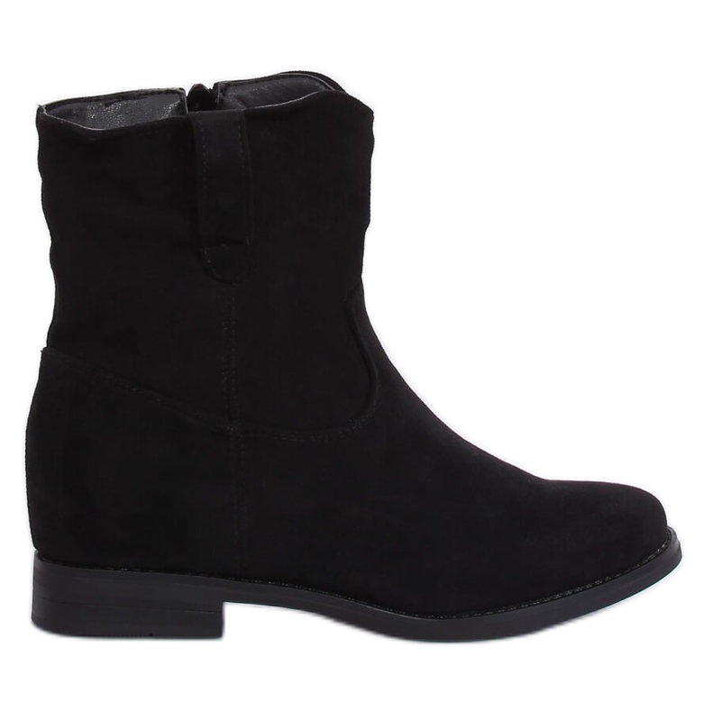 Stivali neri su una zeppa nascosta G-7605 Black nero