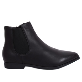 Stivaletti Chelsea neri con punta a mandorla TX-1838 Black nero