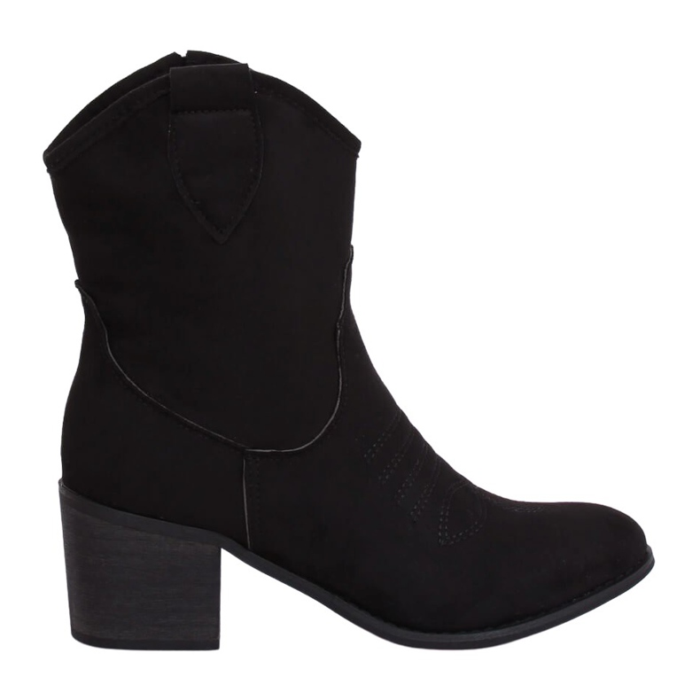 Stivali texani in camoscio neri 5689 Black nero