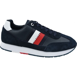 Tommy Hilfiger Corporate portabandiera in pelle M FM0FM02380 403 blu navy