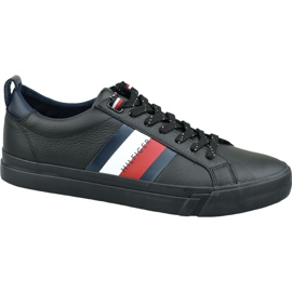 Scarpe Tommy Hilfiger Sneaker in pelle con dettaglio bandiera M FM0FM02576 Bds nero