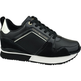 Tommy Hilfiger Sneaker con zeppa in pelle W FW0FW04420 990 nero