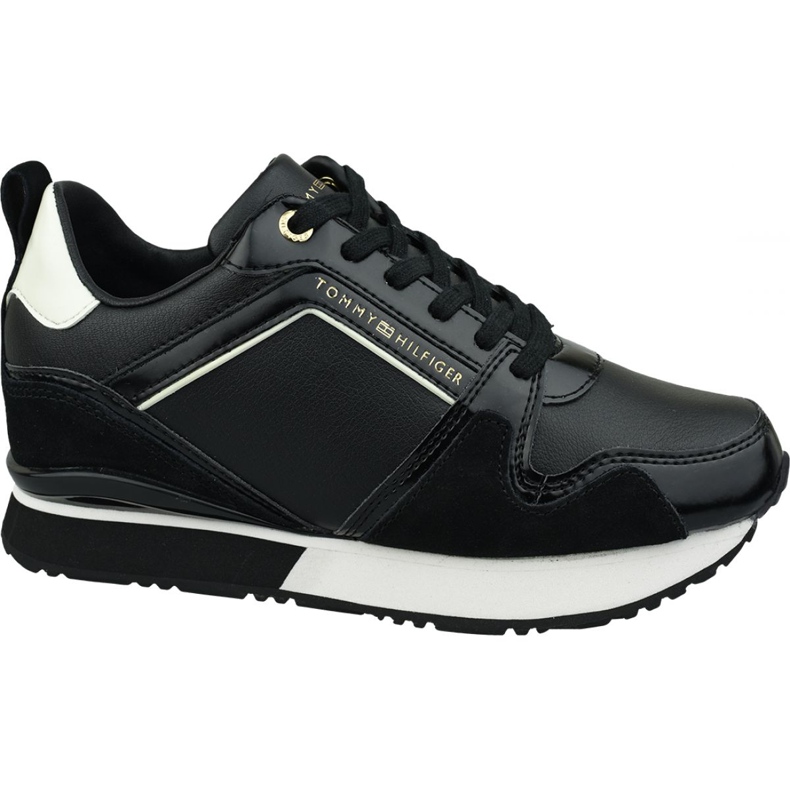 Tommy Hilfiger Sneaker con zeppa in pelle W FW0FW04420 990 nero