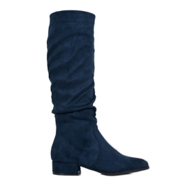 Super Mode Stivali blu navy classici