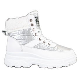 Bella Paris Sneakers Con Pelle Di Pecora bianco