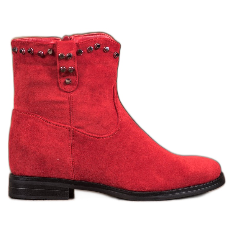 Ideal Shoes Stivali da cowboy caldi con jet rosso