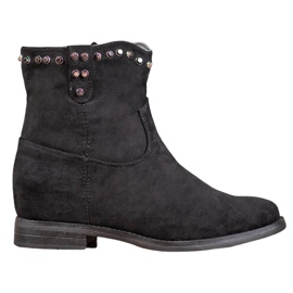 Ideal Shoes Stivali da cowboy caldi con jet nero