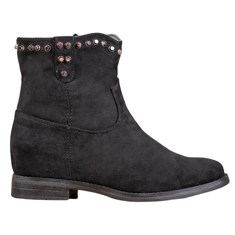 Ideal Shoes Stivali da cowboy caldi con jet nero