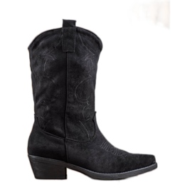 Seastar Stivali texani slip-on con motivo nero