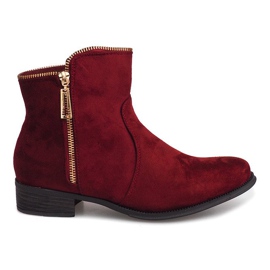 Stivaletti in pelle scamosciata Jodhpur 8H8586 Bordo rosso