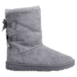 Haver Stivali da neve caldi con fiocchi grigio