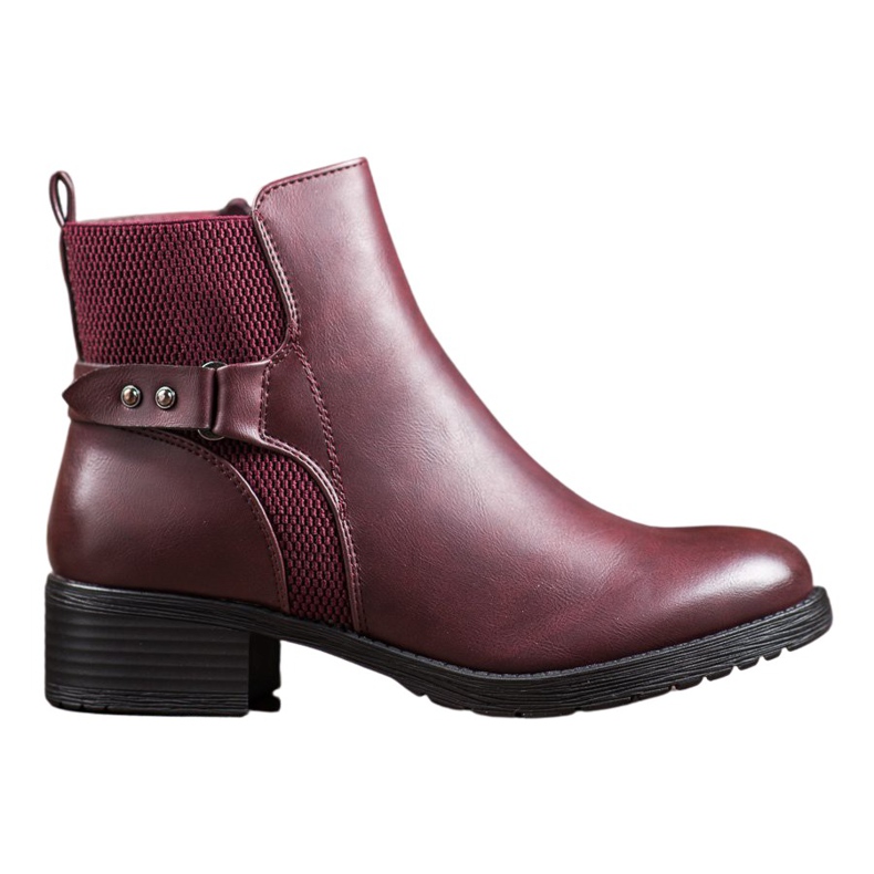SHELOVET Comodi stivali bordeaux rosso