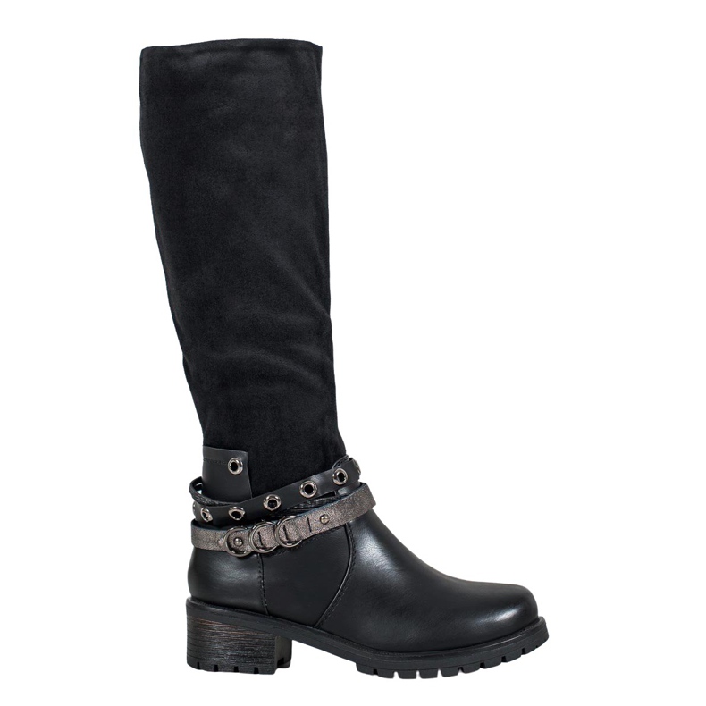 SHELOVET Stivali Con Strass nero