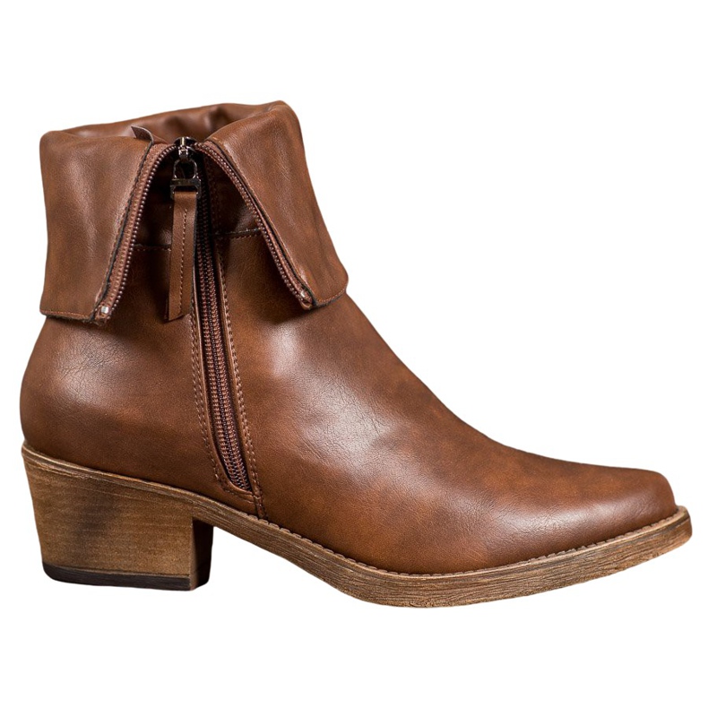 Kylie Stivali da cowboy con tomaia arrotolabile marrone