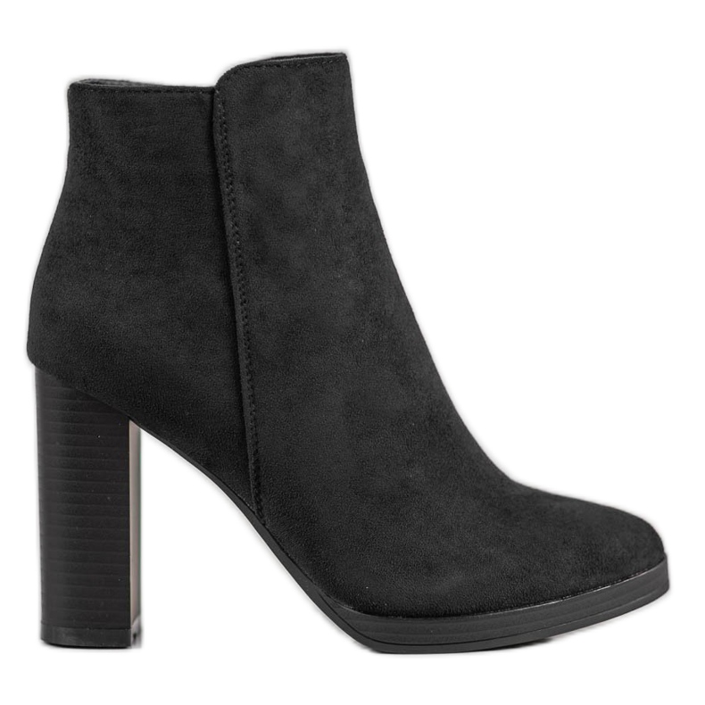 Ideal Shoes Stivali classici con tacco alto nero
