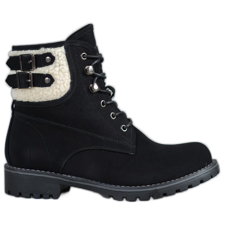 SDS Cacciatori tessili con pelle di pecora nero